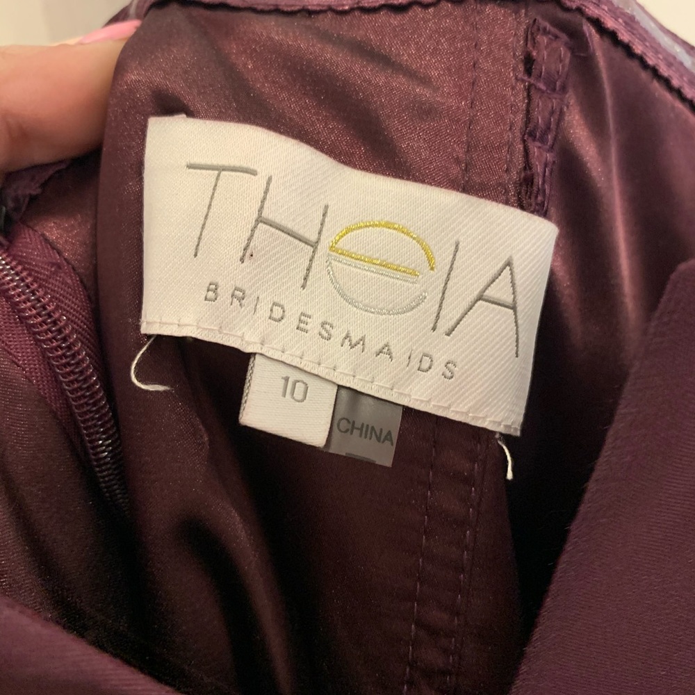 Theia Purple Strapless Jumpsuit - Picture 4 of 4